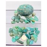 ✨ Natural Amazonite 'Stone of Courage' Collection – Tumbled Stones & Large Polished Sphere ✨