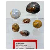 Premium Madagascar Ocean Jasper Set – 6 Polished Collector Spheres & Gallets