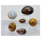 Premium Madagascar Ocean Jasper Set – 6 Polished Collector Spheres & Gallets