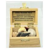 Premier Fossil Treasure Chest: Megalodon Pieces, Sharks Teeth, White & Rainbow Ammonites, Sea Urchins, Vertebrae, & Hand-Knapped Arrowheads