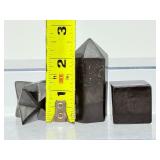 Rare 3-Pc Genuine Russian Shungite Sacred Geometry Set - EMF Protection & Grounding