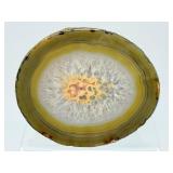 Museum-Grade Agate Geode Half with Intact Embedded Ammonite & Fossil Impressions