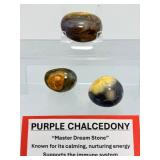 Rare Purple Chalcedony Palm Stone Set – The 'Master Dream Stone' from Indonesia