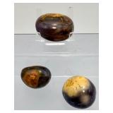Rare Purple Chalcedony Palm Stone Set – The 'Master Dream Stone' from Indonesia
