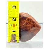 Rare Earthy Red Almandine Garnet Heart – Polished Masterpiece for Healing & Grounding