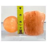 Rare 4-Piece Collector’s Set: Natural Orange Peach Selenite Crystal Collection