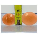 Rare 4-Piece Collector’s Set: Natural Orange Peach Selenite Crystal Collection