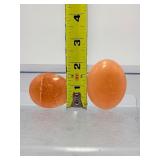 Rare 4-Piece Collector’s Set: Natural Orange Peach Selenite Crystal Collection