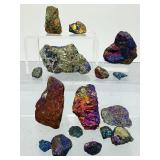 Raw Chalcopyrite 'Peacock Ore' Specimen Lot – Iridescent Rainbow Healing Crystals