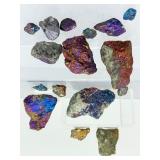Raw Chalcopyrite 'Peacock Ore' Specimen Lot – Iridescent Rainbow Healing Crystals