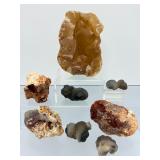 8-Piece Master Collection of Rare Botryoidal Chalcedony & 'Speaker's Stone' Specimens – Natural Morphological Wonders