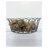 Rare Specimen Set: Raw Fossilized Amber Collection in Geometric Wire Display Basket