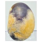 Stunning Polished Mossy Plume Agate Specimen – Rare Internal 'Feather' Patterns
