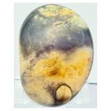 Stunning Polished Mossy Plume Agate Specimen – Rare Internal 'Feather' Patterns