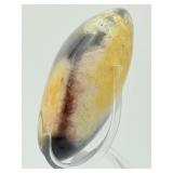 Stunning Polished Mossy Plume Agate Specimen – Rare Internal 'Feather' Patterns