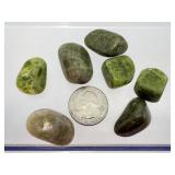 7pc Natural Polished Vesuvianite Idocrase Tumbled Stone Set – Powerful Crystal for Emotional Release & Creative Inspiration