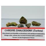 Rare Natural Chrome Chalcedony Raw Specimens - Genuine Mtorolite 'Forgiveness Stone' from Turkey - 5 Piece Collector's Set