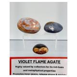 Collector’s Grade Violet Flame Agate Specimens – Rich Hues & Unique Patterns