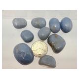 14pc Natural Angelite Crystal Collection - Spheres, Hearts & Carvings