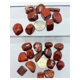 Premium Brecciated Jasper Tumbled Stones – High-Polished Natural Red Jasper Gems with Hematite Veining – Grounding Root Chakra Crystals for Reiki, Jewelry, and Collections