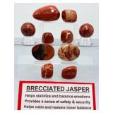 Premium Brecciated Jasper 'Desert Sunset' Oval – Rare High-Contrast Pattern