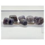 Title: Rare Iolite 'Viking Compass' Set – Polished Heart & 6 Tumbled Gems
