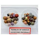 Collection of Polished Gemstone Spheres – Assorted Mineral Specimens