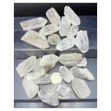 1/2 Kilo Bulk Clear Quartz Rough Points - Natural Raw Crystals