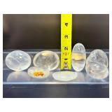 Natural Clear Quartz Crystal Collection – High-Clarity Points, Polished Palm Stones – Master Healer Spiritual Growth & Purification Set – Premium Mineral Specimens