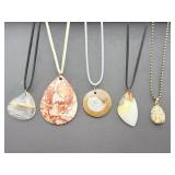 'Earthy Treasures' – A Five-Piece Collection of Fossil and Natural Stone Necklaces