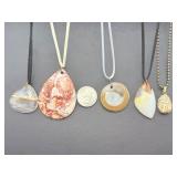 'Earthy Treasures' – A Five-Piece Collection of Fossil and Natural Stone Necklaces