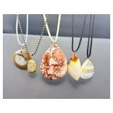 'Earthy Treasures' – A Five-Piece Collection of Fossil and Natural Stone Necklaces