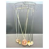 'Earthy Treasures' – A Five-Piece Collection of Fossil and Natural Stone Necklaces