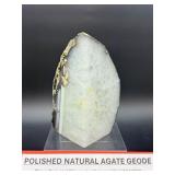 AAA+ Natural Agate Geode – Polished Druzy Crystalline Specimen & Grounding Stone
