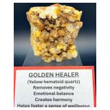 Large Raw Golden Healer Quartz Specimen – Natural Hematoid Crystal Cluster