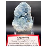 Stunning Natural Blue Celestite Crystal Cluster – 'Stone of Heavenly Peace'