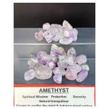 Tumbled Amethyst Gemstones - Natural Purple Crystals for Reiki, Anxiety Relief & Crafting