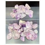 Tumbled Amethyst Gemstones - Natural Purple Crystals for Reiki, Anxiety Relief & Crafting
