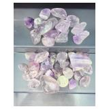 Tumbled Amethyst Gemstones - Natural Purple Crystals for Reiki, Anxiety Relief & Crafting