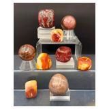 Rare Australian Mookaite Jasper Specimen – Vibrant Red & Ochre Polished Stone
