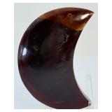 Rare 23MYO Indonesian Blue Amber Crescent Moon – Stunning Miocene Fossil