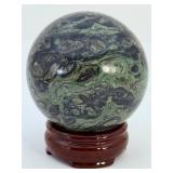 Museum Grade Kambaba Jasper Crystal Ball - Deep Forest Rhyolite - Hand-Polished
