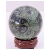 Museum Grade Kambaba Jasper Crystal Ball - Deep Forest Rhyolite - Hand-Polished