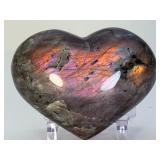 Rare AAA+ Grade Purple & Sunset Flash Labradorite Heart | Masterpiece Polished  Spectrolite Collector Specimen | Stone of Transformation & Intuition