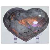 Rare AAA+ Grade Purple & Sunset Flash Labradorite Heart | Masterpiece Polished  Spectrolite Collector Specimen | Stone of Transformation & Intuition