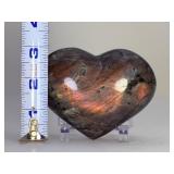 Rare AAA+ Grade Purple & Sunset Flash Labradorite Heart | Masterpiece Polished  Spectrolite Collector Specimen | Stone of Transformation & Intuition