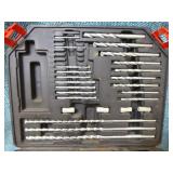 Toolbox Full of Assorted Drill Bits
