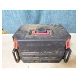 Toolbox Full of Assorted Drill Bits