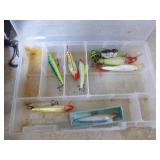 Conquer Soft-Side Tackle Box with Fishing Items