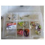 Conquer Soft-Side Tackle Box with Fishing Items
